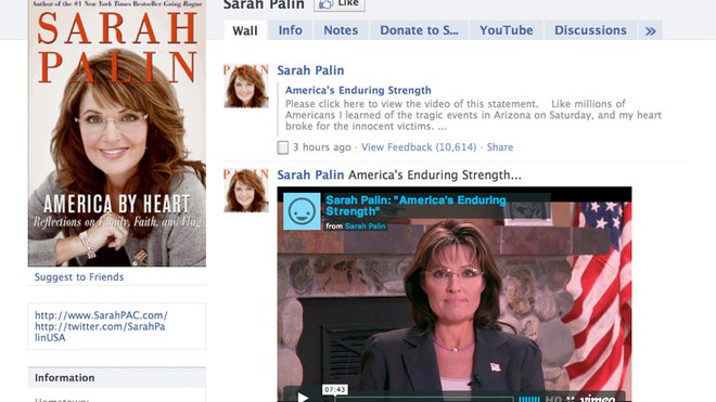 Palins facebook video